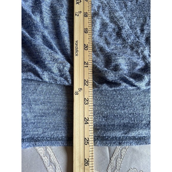 Juicy Couture Womens Size Large Short Sleeve Lace Up Faux Wrap Burnout Top Blue - Picture 6 of 10